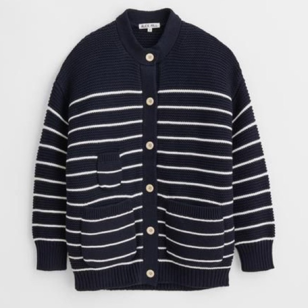 Alex Mill x A Cup of Jo Reading Sweater in Navy Stripe - Size S
